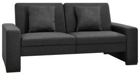 vidaXL Sofá-cama em tecido cinzento-escuro