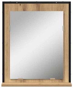 Espelho de Banheiro vidaXL Carvalho Artisan 50x12x60 cm Madeira Deriva