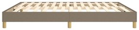 Cama sem colchão 160x200 cm tecido castanho-acinzentado