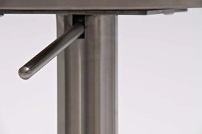 Banco de bar Panama em couro sintético 42 x 86-109 x 44 cm Cinzento