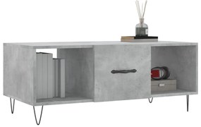 Mesa de centro 102x50x40 cm madeira processada cinza cimento