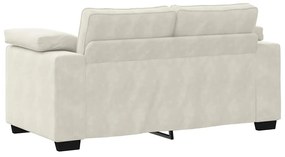 Sofá-luvas 120 cm veludo creme