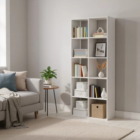 Estante sala com 10 compartimentos 30 x 65,5 x 161,5 cm branco