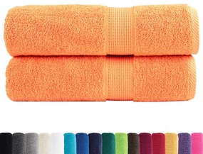 Toalhas de banho premium SOLUND 2pcs 70x140 cm 600 gsm laranja