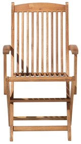 Conjunto de 2 cadeiras de jardim em madeira de acácia MAUI Beliani