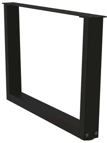 Pés para mesa de centro em V 2 peças preto 70x(42-43,3) cm aço