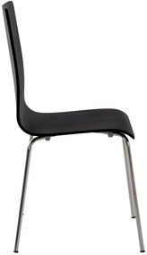 Conjunto de 4 cadeiras de cozinha e sala de jantar Pepe 43 x 87 x 47 cm Preto