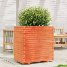 Vaso/floreira de jardim 70x40x72,5 cm pinho maciço castanho mel