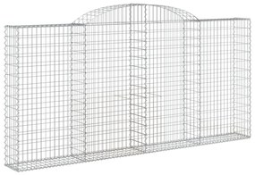 Cestos gabião arqueados 8pcs 300x30x140/160cm ferro galvanizado