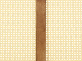 Cama de casal LED em madeira clara 140 x 200 cm AURAY Beliani