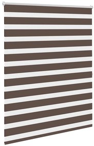 Estore de rolo 120 x 175 cm, linhas de zebra / Café