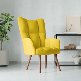 vidaXL Cadeira de descanso veludo amarelo mostarda