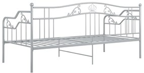 Sofá-cama 90x200 cm metal cinzento