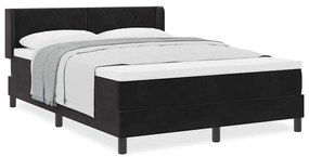 Cama Box Spring com Colchão vidaXL Preto 140x190 cm Veludo