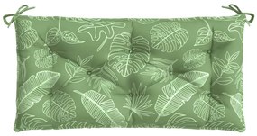 Almofadão banco jardim 100x50x7 cm tecido oxford padrão folhas