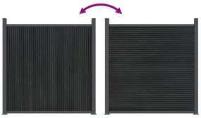 Painel de vedação 526x186 cm WPC cinzento