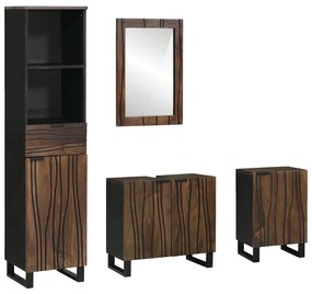 Conjunto de Móveis para Banheiro 4 pcs Branco 38 x 33 x 160 cm