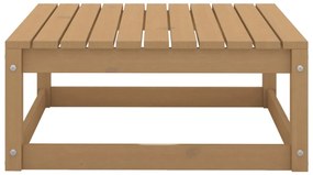 10 pcs conjunto lounge de jardim pinho maciço castanho mel