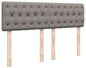 Cama com molas/colchão 140x190 cm tecido castanho-acinzentado