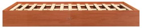 Cama sem colchão 120x200 cm madeira pinho maciça castanho-mel