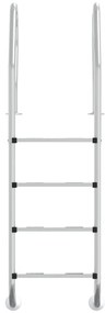 Escada de piscina 54x38x184,5 cm 304 aço inoxidável