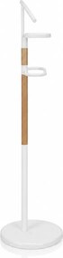Cabide de Quarto em Madeira e Metal Branco 46 x 28 x 113 cm