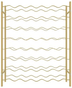Garrafeira para 48 garrafas metal dourado