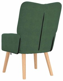 Poltrona Relaxante vidaXL Verde Selva em Tecido Veludo