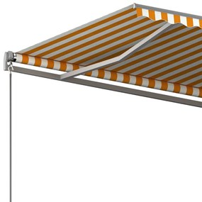 Toldo automático independente 500x350 cm amarelo e branco