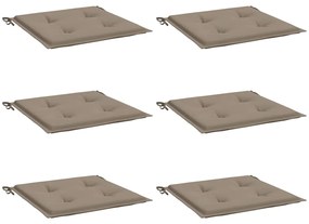 Almofadões p/ cadeiras jardim 6 pcs oxford cinza-acastanhado