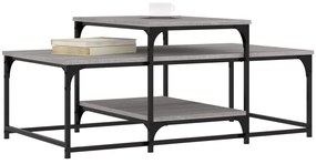 Mesa de centro 102x60x45 cm derivados madeira cinzento sonoma