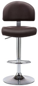 Bancos de bar 2 pcs couro artificial castanho