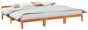 vidaXL Estrutura de cama familiar sem colchão cera 270x200 cm