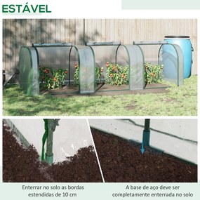 Estufa 295x100x80 cm para Jardim Varanda Estufa Pequena para Cultivo d