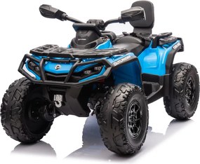 Moto 4 elétrica para crianças 3 a 7 anos* , 24V Can Am Outlander 4×4 200W rodas Espuma EVA, assento couro Carga até 50Kg Azul