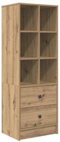 Escrivaninha com Armazenamento Carvalho Artesão Aglomerado de Madeira
