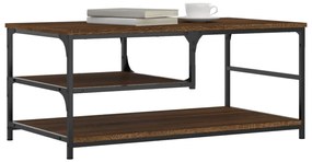 Mesa centro 90x49x40 cm derivados de madeira carvalho castanho