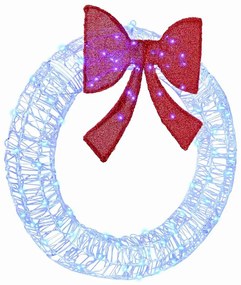 vidaXL Guirlanda com 80 LEDs Azul 92 x 9.5 x 92 cm Acrílo