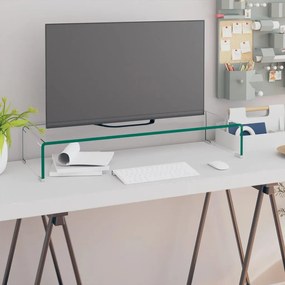 vidaXL Suporte de TV/monitores em vidro transparente 80x30x13 cm