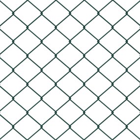 Cerca de Cadeia com 22 Postes U Verde 0,6x25 m Aço