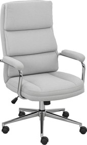 Cadeira de escritório, ergonómica com altura ajustável, função de balanço, 62 x 73 x 105-113 cm, cinzenta