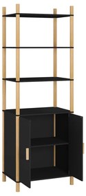 Armário alto 60x40x173 cm derivados de madeira preto