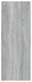 Armário de parede suspenso 69,5x34x90 cm sonoma cinza