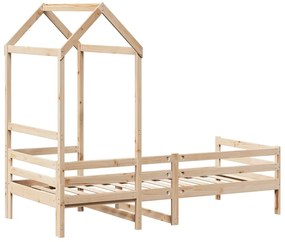 Sofá-cama com telhado 80x200 cm madeira de pinho maciça