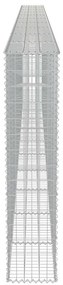 Muro gabião com tampas aço galvanizado 600x30x150 cm