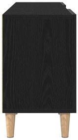 Suporte para TV vidaXL - Carvalho Preto, 150x30x50 cm, Feito de Madeir