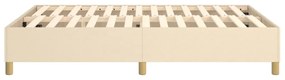 Estrutura de cama 140x190 cm tecido cor creme