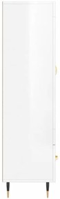 Aparador alto 69,5x31x115 cm derivados madeira branco brilhante