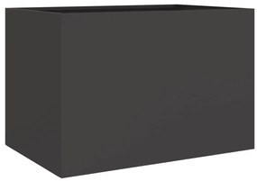Vaso/floreira 62x40x39 cm aço preto