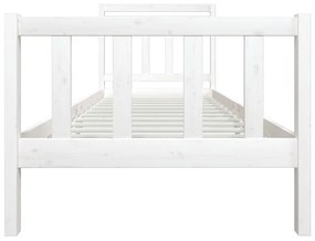 Estrutura de cama 90x200 cm madeira maciça branco